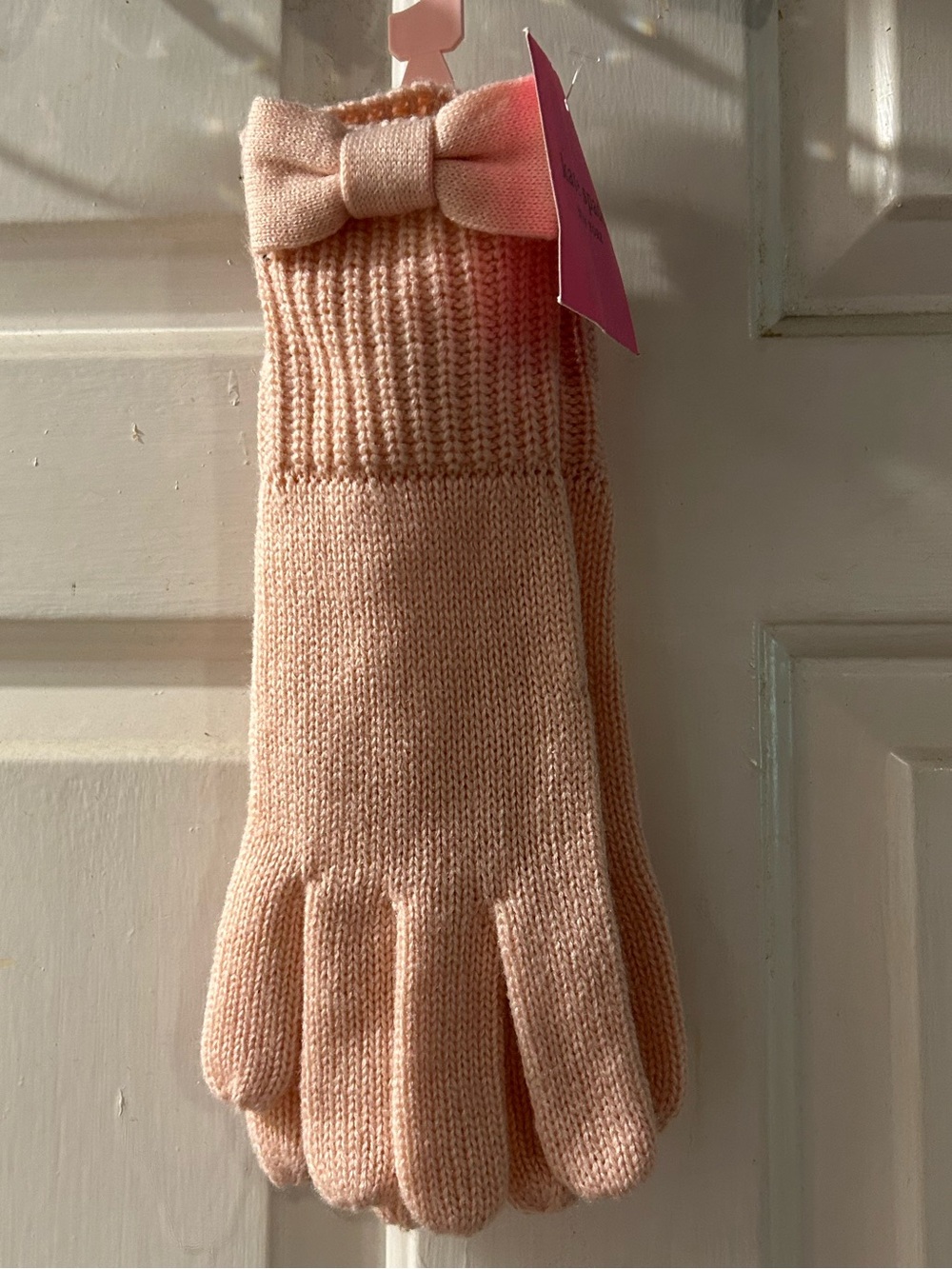 kate spade Pink Bow Knit Gloves